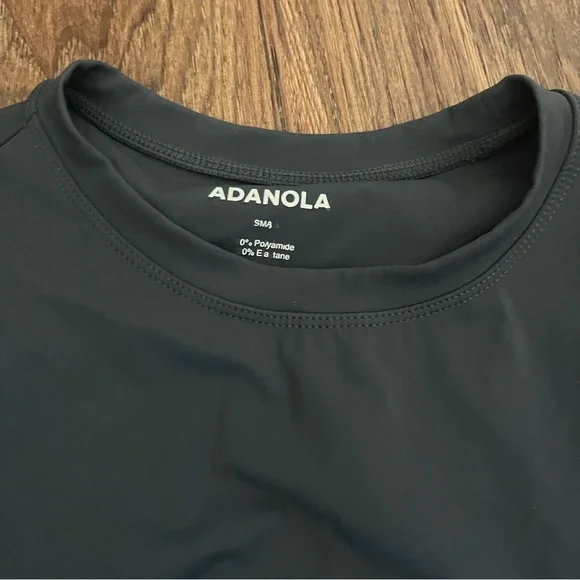 Adanola Ultimate Gym Legging and Short Sleeve Top Set Midnight Blue Size Small - Picture 4 of 5